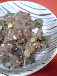 鰯でなめろう(塩味で♪)-レシピのメイン写真