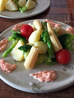 温野菜の明太マヨソース④-レシピのメイン写真