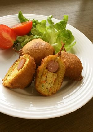 ベジローストとウィンナーのフリッター-レシピのメイン写真