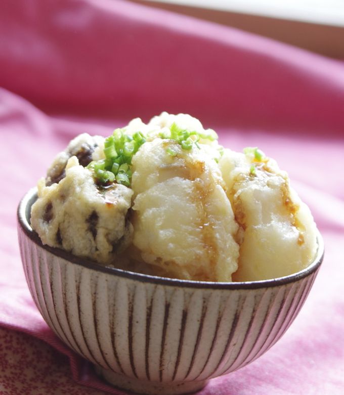 ダシダで旨だれ❤鱈ときのこのミニ天丼-レシピのメイン写真