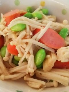 えのきとウィンナーのバター醤油炒め-レシピのメイン写真