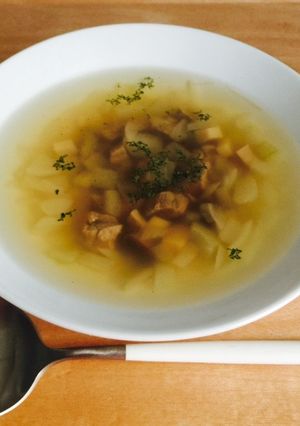 牛肉と玉葱とエリンギのスープ-レシピのメイン写真
