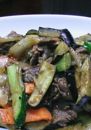 茄子・胡瓜色いろ味噌炒め-レシピのメイン写真