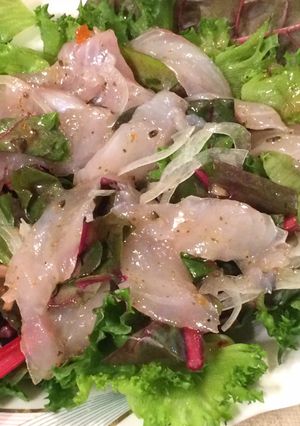 お刺身イタリアン♧スズキのカルパッチョ-レシピのメイン写真