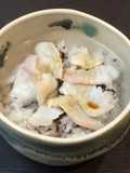 簡単♪割烹風♪カワハギとゆかりのお茶漬け