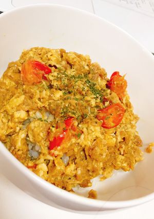 時短で美味しい◎トマたま丼-レシピのメイン写真