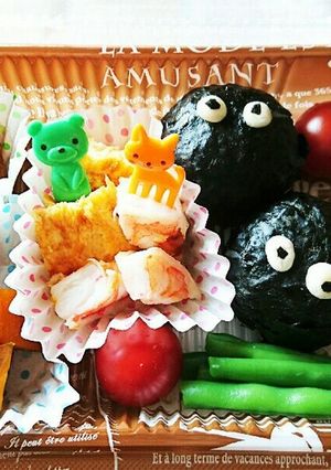 アレルギー対応 まっくろくろすけ弁当-レシピのメイン写真