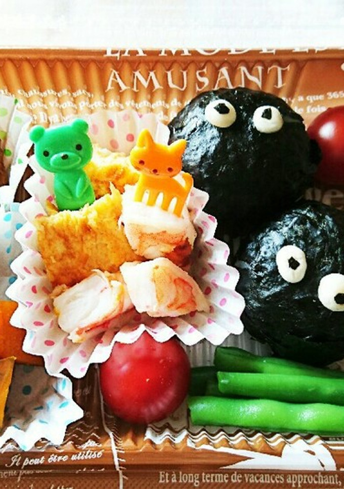 アレルギー対応 まっくろくろすけ弁当-レシピのメイン写真