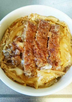 余った豚カツでお一人様カツ丼！-レシピのメイン写真