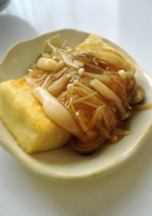 ヘルシー♩揚げ出し豆腐きのこあんかけ-レシピのメイン写真