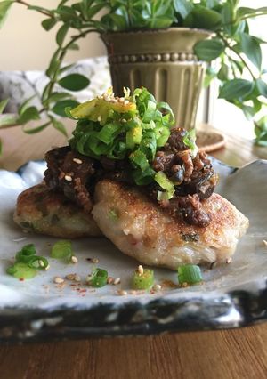 モチっと玄米大根餅with秋茄子の肉味噌-レシピのメイン写真