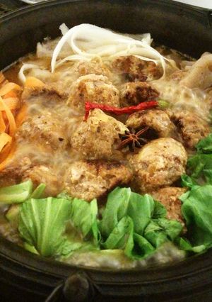 中華肉団子のピリ辛お鍋-レシピのメイン写真