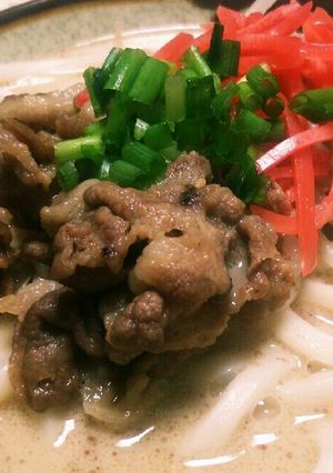 【お手軽】とんこつ風うどん♪-レシピのメイン写真