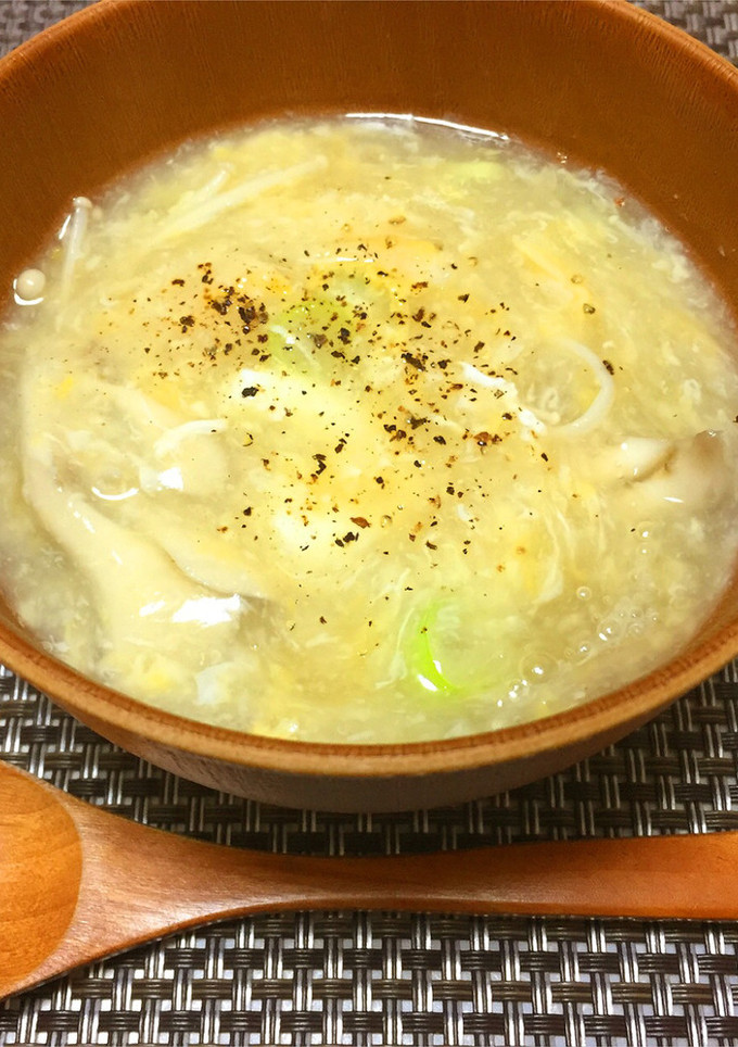 簡単とろとろ♡舞茸とえのきの生姜餡スープ-レシピのメイン写真