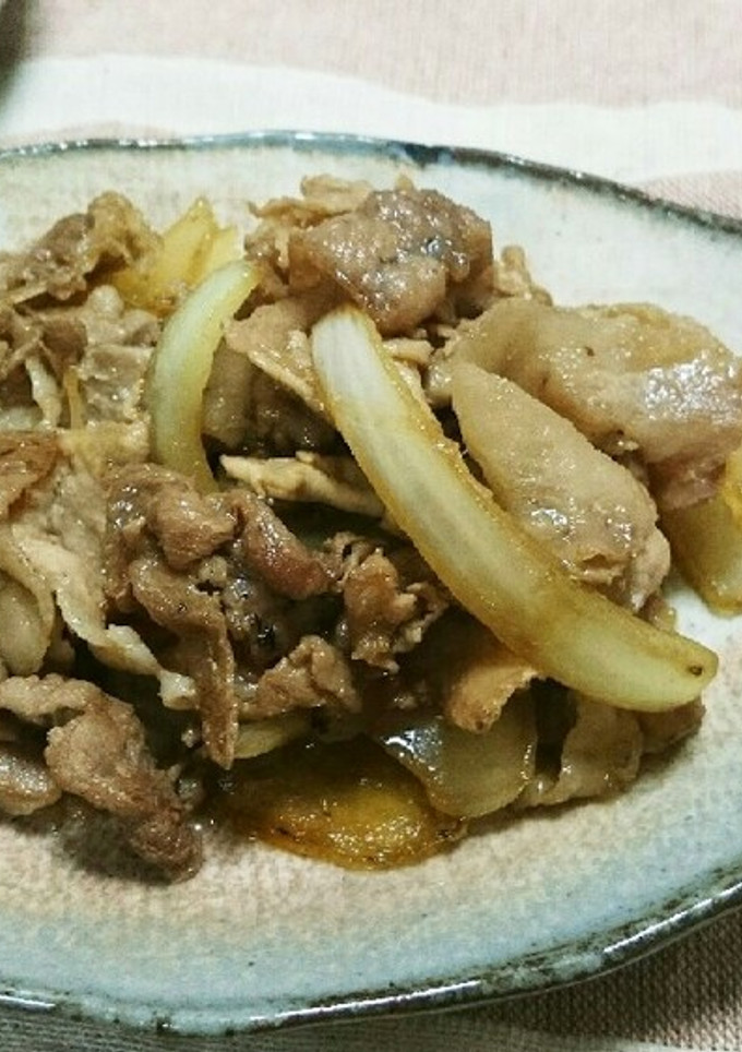簡単！大人気！豚肉とたまねぎの甘辛炒め-レシピのメイン写真