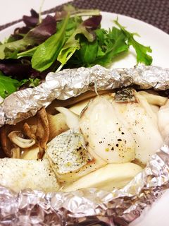 トースターで♡白身魚ときのこのホイル焼き-レシピのメイン写真