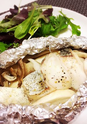 トースターで♡白身魚ときのこのホイル焼き-レシピのメイン写真