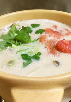 野菜たっぷり♪明太子入り和風ミルクスープ-レシピのメイン写真