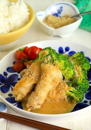 レンジで簡単！味噌マヨ肉巻きブロッコリー-レシピのメイン写真