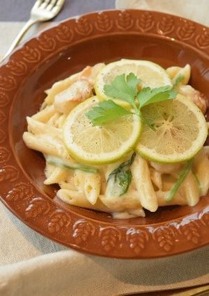ベビーほたての豆乳レモンクリームパスタ-レシピのメイン写真