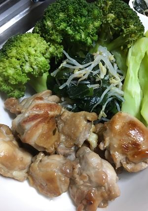 筋肉タンパク質-鶏モモ炒め-ニンニク風味-レシピのメイン写真