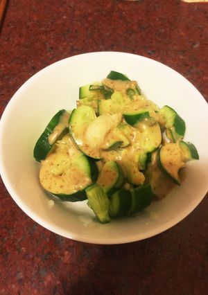 ２分で　きゅうりのにんにく胡麻和え-レシピのメイン写真