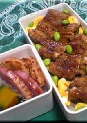 ボスのお弁当♪うな丼～枝豆添え～-レシピのメイン写真