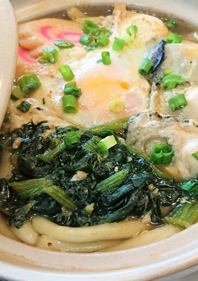 旬★風味抜群【牡蠣のみそ鍋焼きうどん】♪-レシピのメイン写真