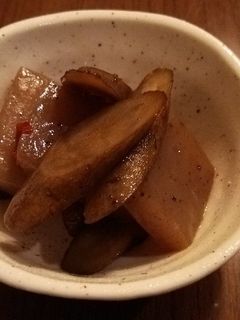ごぼうとこんにゃくのめんつゆ煮-レシピのメイン写真