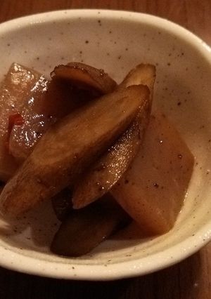 ごぼうとこんにゃくのめんつゆ煮-レシピのメイン写真