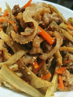 ごぼうと豚肉の甘辛-レシピのメイン写真