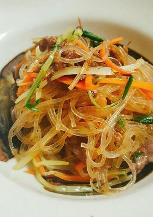 キムパやビビンバの残りでチャプチェ-レシピのメイン写真