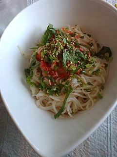 ツナキムチそうめん-レシピのメイン写真