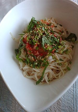 ツナキムチそうめん-レシピのメイン写真