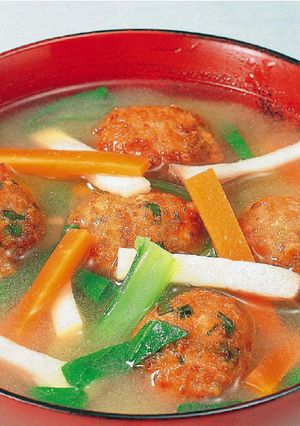 肉だんごのみそ汁中華風-レシピのメイン写真