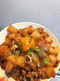 簡単!大根と挽肉の甘辛そぼろ丼-レシピのメイン写真