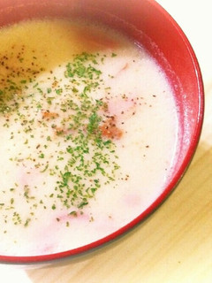 簡単♪カルボナーラ風豆乳スープ-レシピのメイン写真