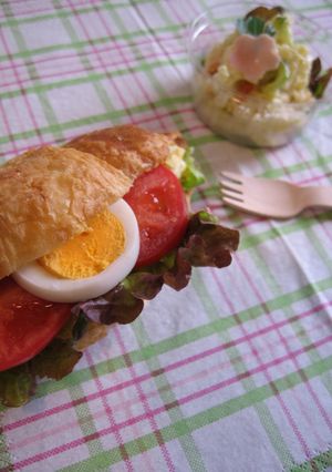 ◆可愛い＊クロワッサンサンド◆-レシピのメイン写真