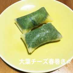簡単☆おつまみに☆大葉チーズ春巻き☆-レシピのメイン写真