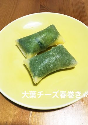 簡単☆おつまみに☆大葉チーズ春巻き☆-レシピのメイン写真