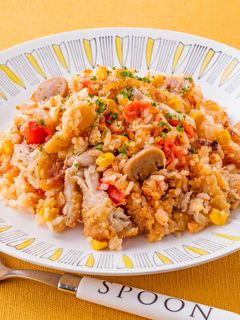 フライドチキンアレンジ!トマトピラフ-レシピのメイン写真