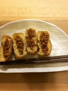 僕でも出来る 納豆・油揚つつみ焼き-レシピのメイン写真