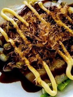 餅ねぎ焼き☝お好み焼風ソース味♪もち消費-レシピのメイン写真