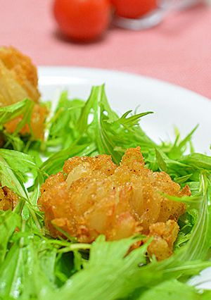 みにみにペコちゃん玉ねぎの唐揚げ～♪-レシピのメイン写真