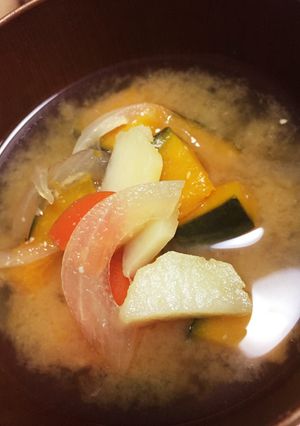 あったかい♡かぼちゃたちのお味噌汁-レシピのメイン写真