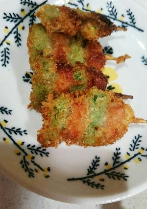 お弁当シリーズ♡ウインナーとインゲン串-レシピのメイン写真