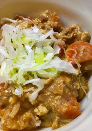煮込むだけ余った豚汁をアレンジ・モツ煮風-レシピのメイン写真