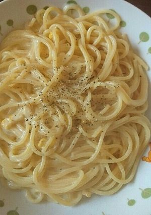 コーンクリームスパゲッティ-レシピのメイン写真