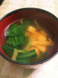 ほうれん草と豆腐のお吸い物♪-レシピのメイン写真