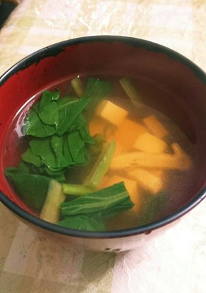 ほうれん草と豆腐のお吸い物♪-レシピのメイン写真